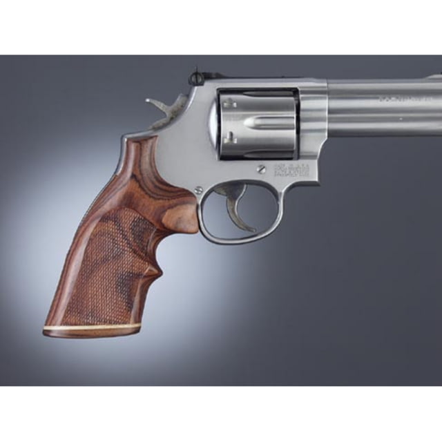 Hogue Detective Special Kingwood Top Finger Groove Stripe/Cap Checkered - Hogue