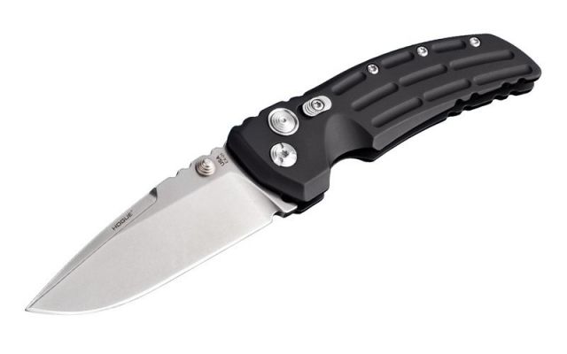 Hogue EX-01 3.5in Tactical Folder Drop Point Blade Tumble Finish Alum Frame - Matte Black - Hogue