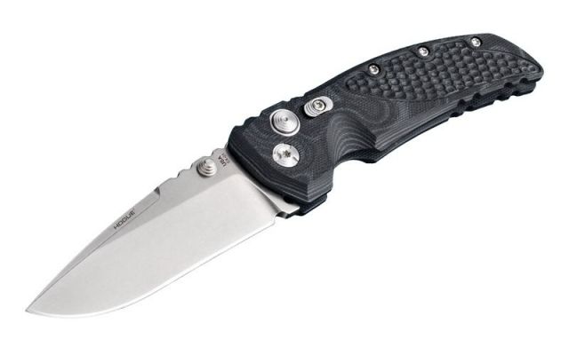 Hogue EX-01 3.5in Tactical Folder Drop Point Blade Tumble Finish G-10 Frame - G-Mascus Black - Hogue