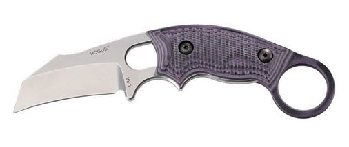 Hogue EX-F03 Hawkbill Blade 2.25in. G10 G-Mascus Purple Scales 6.5in. OAL 2 Black Sheath Combo Purple - Hogue