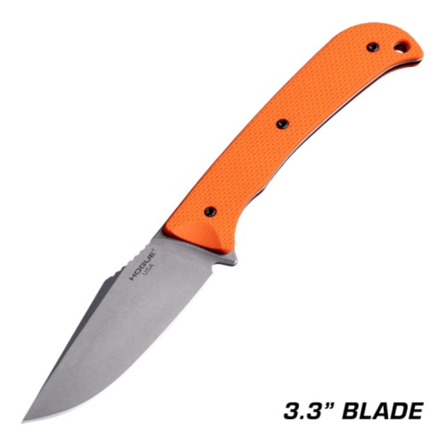 Hogue Extrak Fixed Blade Knife 3.3 in CPM M4 Clip Point Blade Blaze Orange Handle