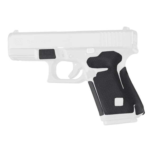 Hogue Glock 19 19MOS 44 Wrapter Rubber Adhesive Grip Block Texture Small Frame Compact Generation 5 Small Backstrap Black - Hogue