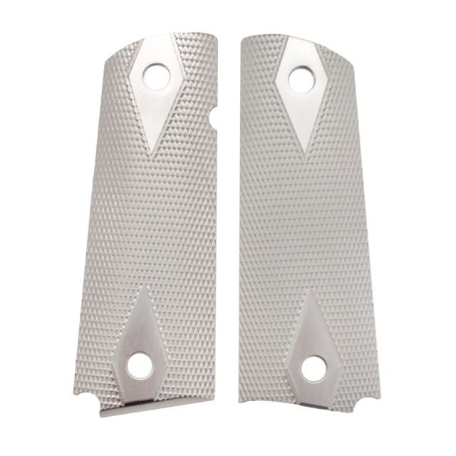 Hogue Govt 3/16 Thin Checkered Aluminum Brushed Gloss Clear Anodized 0