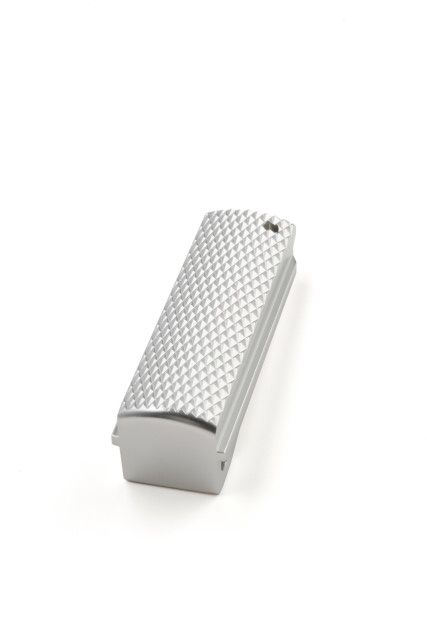 Hogue Govt. Aluminum Mainspring Housing Checkered Flat Brushed Gloss Clear - Hogue