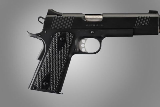 Hogue Govt. G-10 3/16 Thin Piranha Grip Solid Black - Hogue
