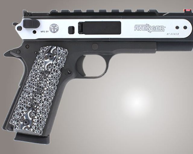 Hogue Govt. G-10 9/32 Thick Piranha Grip G-Mascus Black/Gray - Hogue
