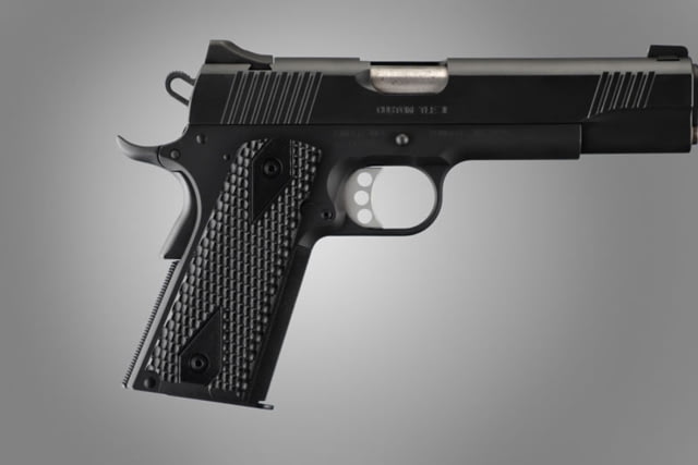 Hogue Govt. G-10 9/32 Thick Piranha Grip Solid Black - Hogue
