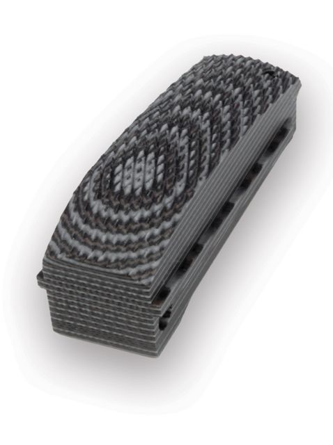 Hogue Govt. G-10 Mainspring Housing Checkered Arched G-Mascus Black/Gray - Hogue