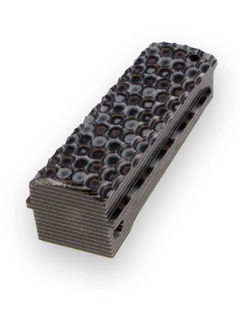 Hogue Govt. G-10 Mainspring Housing Piranha Grip Flat G-Mascus Black/Gray - Hogue