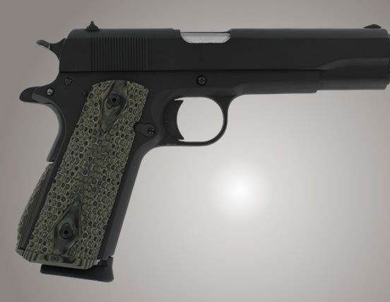 Hogue Govt. G-10 Magrip Kit - Piranha Grip Arched Mainspring G-Mascus Green - Hogue