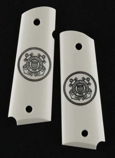 Hogue Govt. Model Scrimshaw Ivory Polymer - Coast Guard - Hogue
