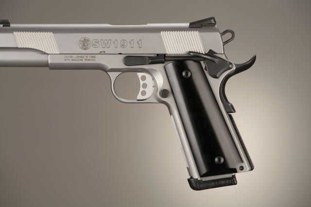 Hogue Govt. Model Aluminum - Brushed Gloss Black Anodized - Hogue