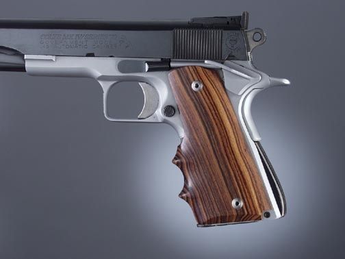 Hogue Govt. Model Kingwood Gun Grip With Finger Grooves - Hogue