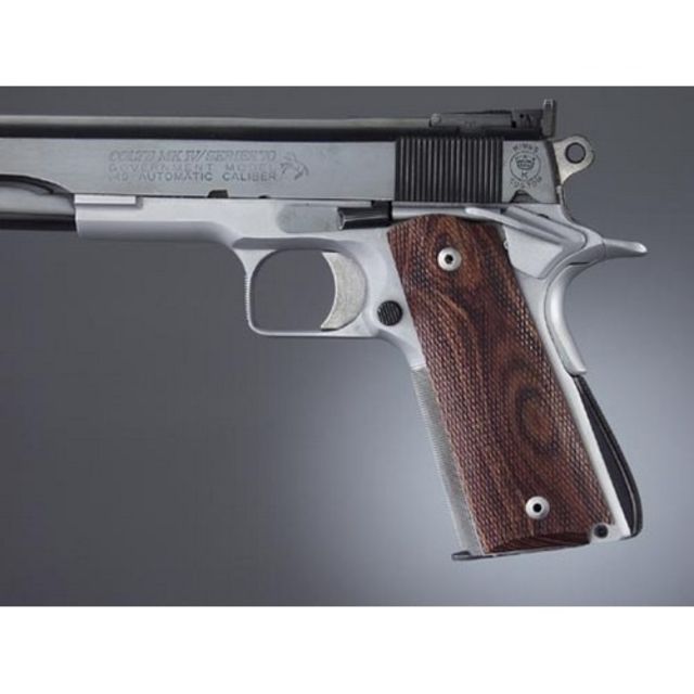 Hogue Govt. Model Kingwood With Palm Swells Checkered - Hogue