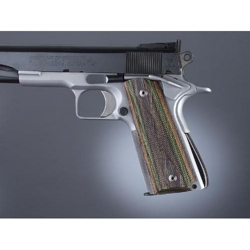 Hogue Govt. Model Lamo Camo Ambi-Cut Checkered - Hogue