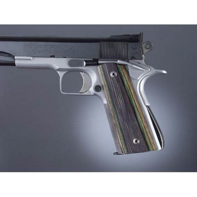 Hogue Govt. Model Lamo Camo S&A Mag Ambi. Cut Checkered - Hogue