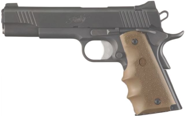 Hogue Govt. Model Rubber Grip with Finger Grooves Desert Tan