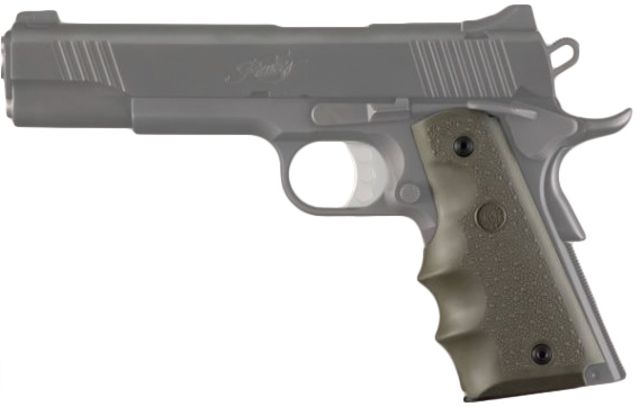 Hogue Govt. Model Rubber Grip with Finger Grooves OD Green
