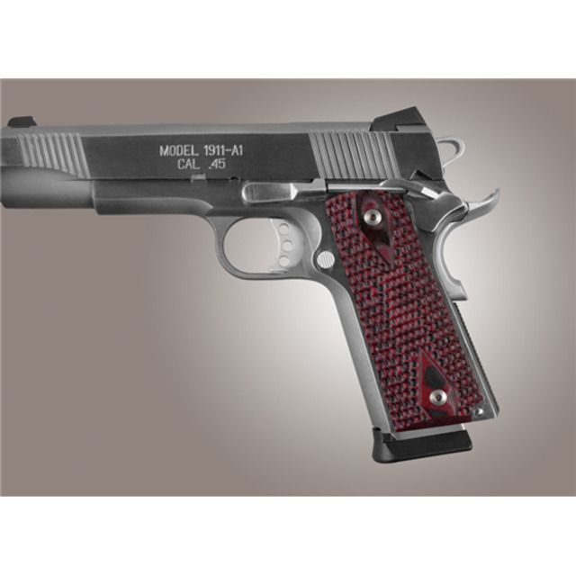 Hogue Govt. Model G10 Grip Red Lava - Hogue