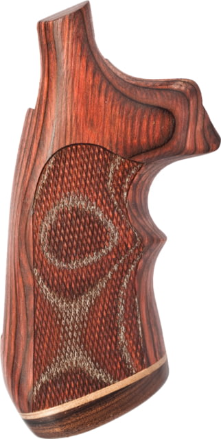 Hogue Gun Grip King Cobra Rosewood Laminate Top Finger Groove Stripe/Cap Checkered - Hogue