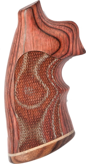 Hogue Gun Grip Python Rose Laminate Top Finger Groove Stripe/Cap Checkered - Hogue