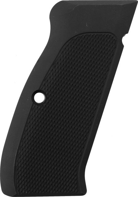 Hogue Handgun Grip Checkered Aluminum Matte Black Anodized - CZ-75 - CZ-85 - Hogue