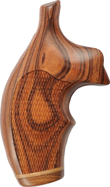 Hogue Handgun Grip Kingwood Top Finger Groove Stripe/Cap Checkered - J Frame Round Butt - Hogue