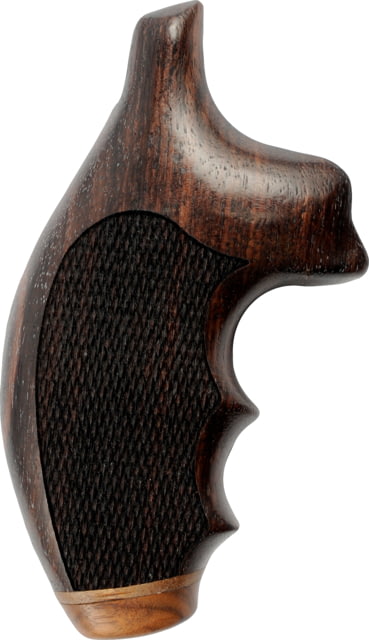 Hogue Handgun Grip Rosewood Stripe/Cap Checkered - J Frame Round Butt - Hogue