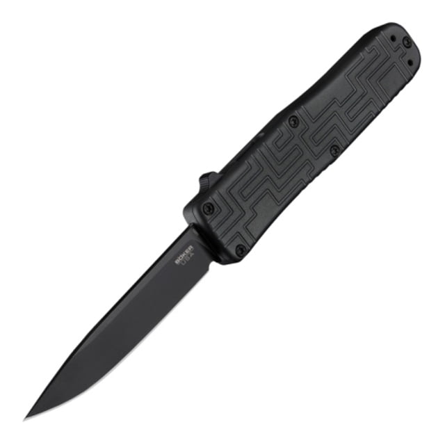 Hogue HK Hadron Automatic Folding Knife 3.375in 154CM Stainless Clip Point Blade Black PVD Matte Black Handle - Hogue