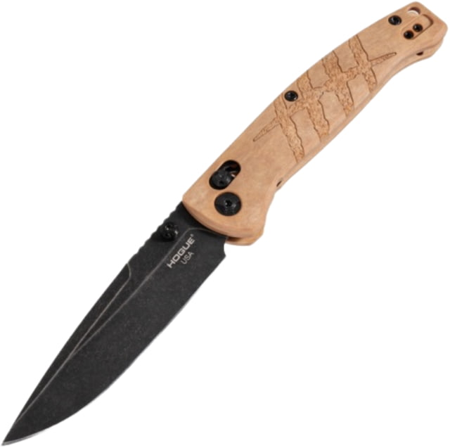 Hogue Mysto 3.4in ABLE Lock Folding Knife Maple Brown