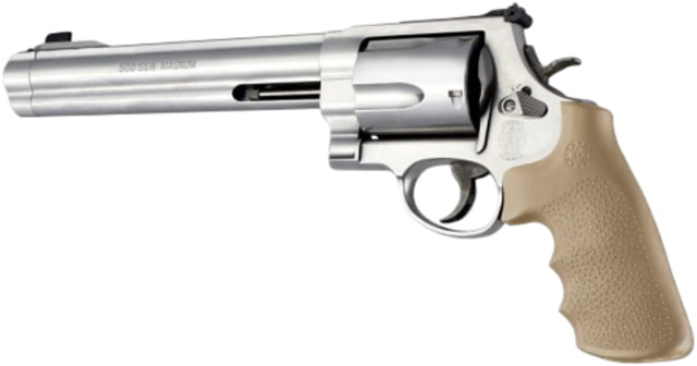Hogue Round Butt Rubber Tamer Conversion Smith & Wesson K L N X Z-Frame Mono Revolver Grip Flat Dark Earth - Hogue