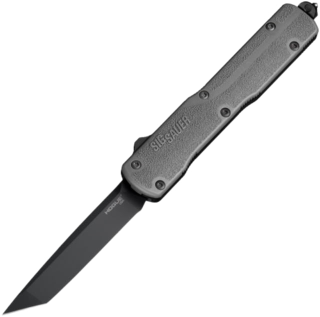 Hogue Sig Counterstrike Out the Front 3.35in Automatic Folding Knife Stainless Steel Tanto Blade Aluminum Handle Grey - Hogue