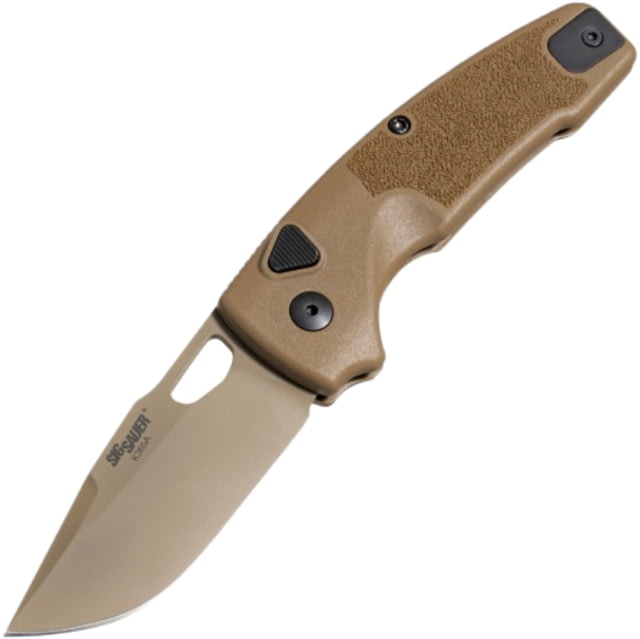 Hogue Sig K365A M17 2.75in Automatic Folding Knife Stainless Steel Clip Point Blade Nylon Handle Coyote Tan - Hogue