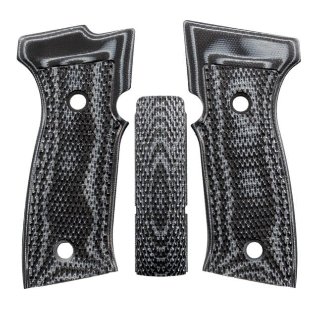 Hogue Inverse Checkered AXG Flat Grip Panels & Msh Sig Sauer P320 Black - Hogue