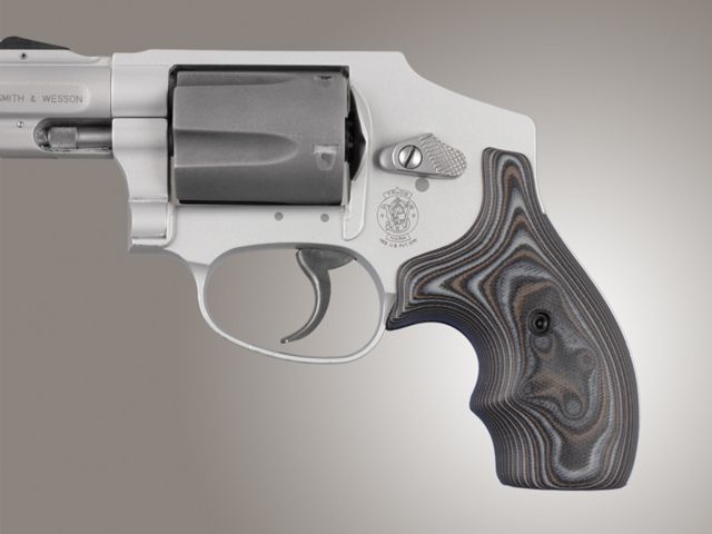 Hogue J Frame Round Butt Bantam Weapon Grip G-10 G-Mascus Black/Gray