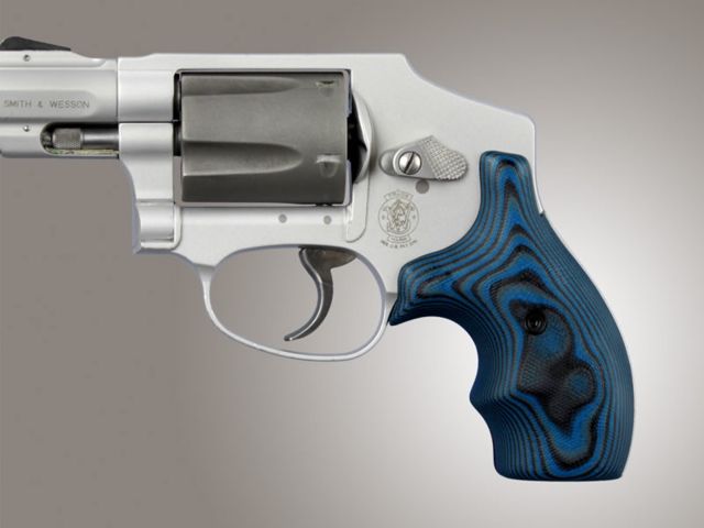 Hogue J Frame Round Butt Bantam Weapon Grip G-10 G-Mascus Blue Lava - Hogue