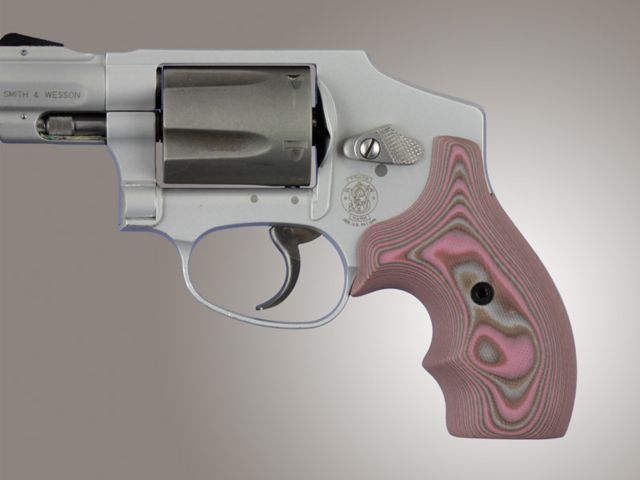 Hogue J Frame Round Butt Bantam Weapon Grip G-10 G-Mascus Pink Lava - Hogue