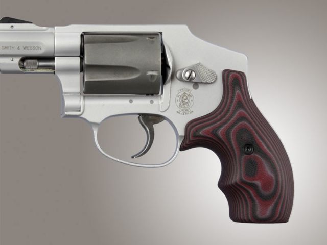Hogue J Frame Round Butt Bantam Weapon Grip G-10 G-Mascus Red Lava - Hogue