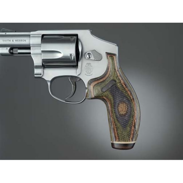 Hogue J Frame Round Butt Lamo Camo No Finger Groove Stripe/Cap Checkered - Hogue