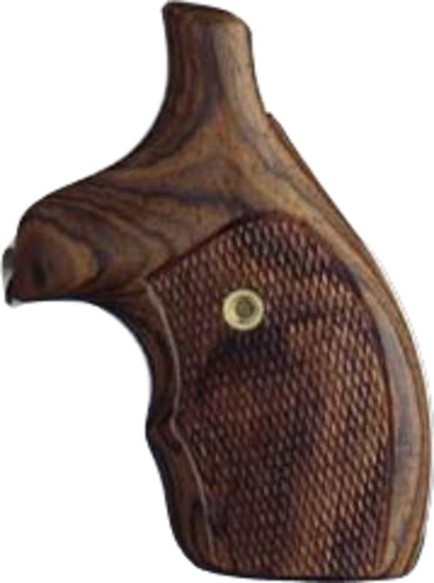 Hogue Handgun Grip J Frame Round Butt Rosewood Bantam Checkered - Hogue