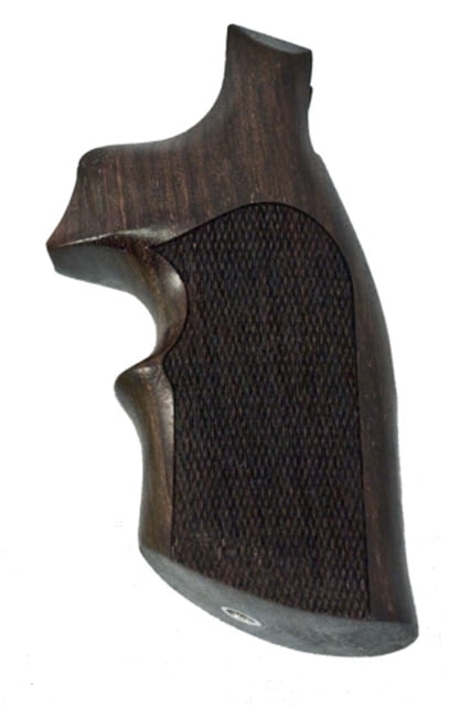 Hogue S&W K/L Frame Revolver Round Conver. Rosewood Top Finger Groove Checkered Grip - Hogue