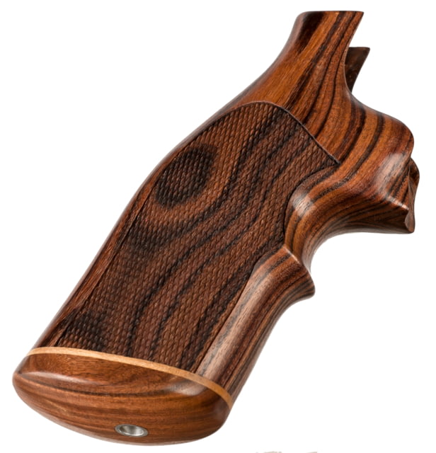 Hogue K or L Sq. Butt Kingwood Top Finger Groove Stripe Cap Checkered - Hogue