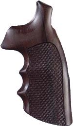 Hogue Rosewood Big Butt Checkered Grip K or L Sq. Butt - Hogue