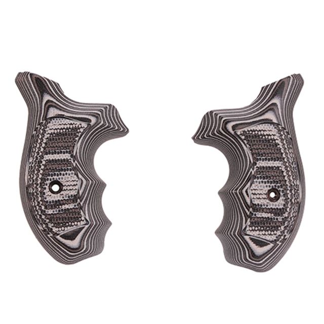 Hogue Kimber K6 Bantam Grip Piranha G10 Black/Grey - Hogue