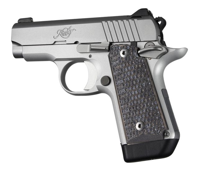 Hogue Kimber Micro .380 Ambidextrous Grip Piranha G10 Black/Grey - Hogue