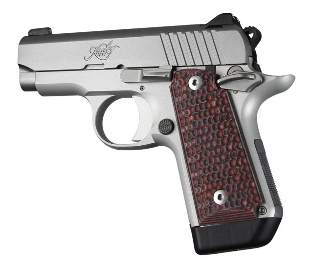 Hogue Kimber Micro .380 Ambidextrous Grip Piranha G10 Red Lava - Hogue