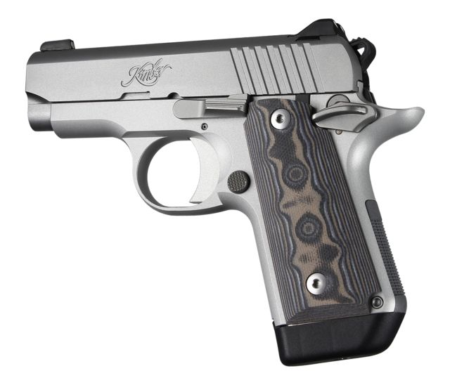 Hogue Kimber Micro .380 Ambidextrous Grip Smooth G10 Black/Grey - Hogue