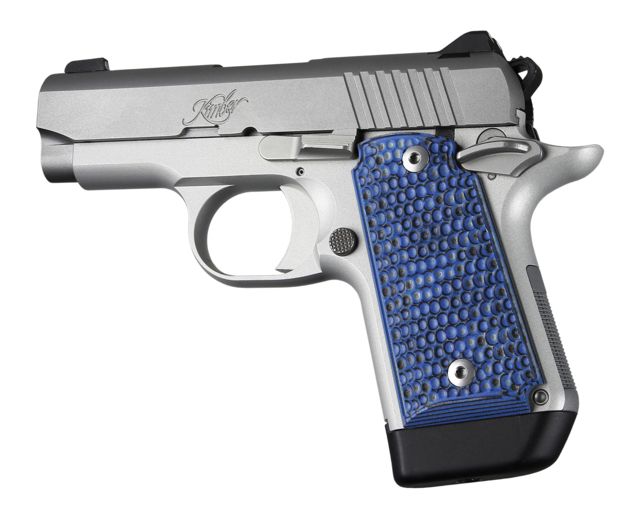 Hogue Kimber Micro 9 Ambidextrous Grip Piranha G10 Blue Lava - Hogue