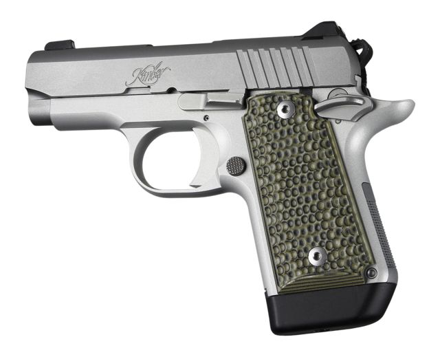 Hogue Kimber Micro 9 Ambidextrous Grip Piranha G10 Green Lava - Hogue