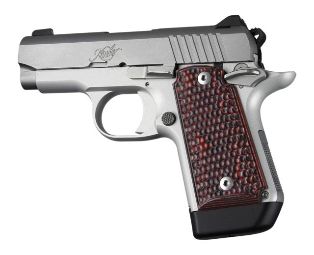 Hogue Kimber Micro 9 Ambidextrous Grip Piranha G10 Red Lava - Hogue